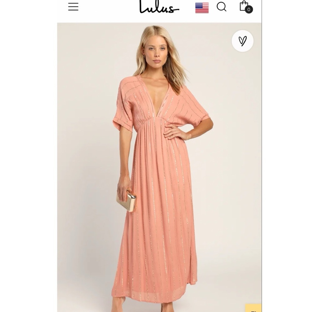 Lulu’s Pink and Gold Dress